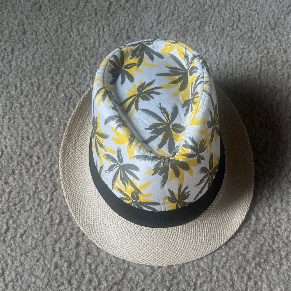 Tropical Palm Print Fedora Hat